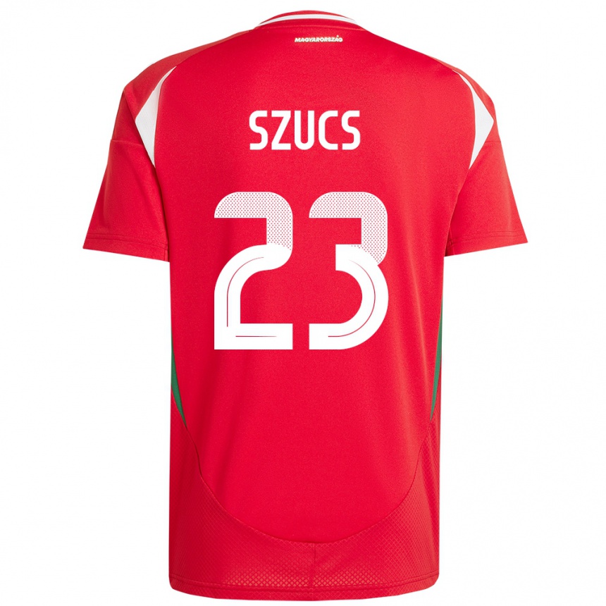 Kinder Fußball Ungarn Tamás Szűcs #23 Rot Heimtrikot Trikot 24-26 T-Shirt Luxemburg