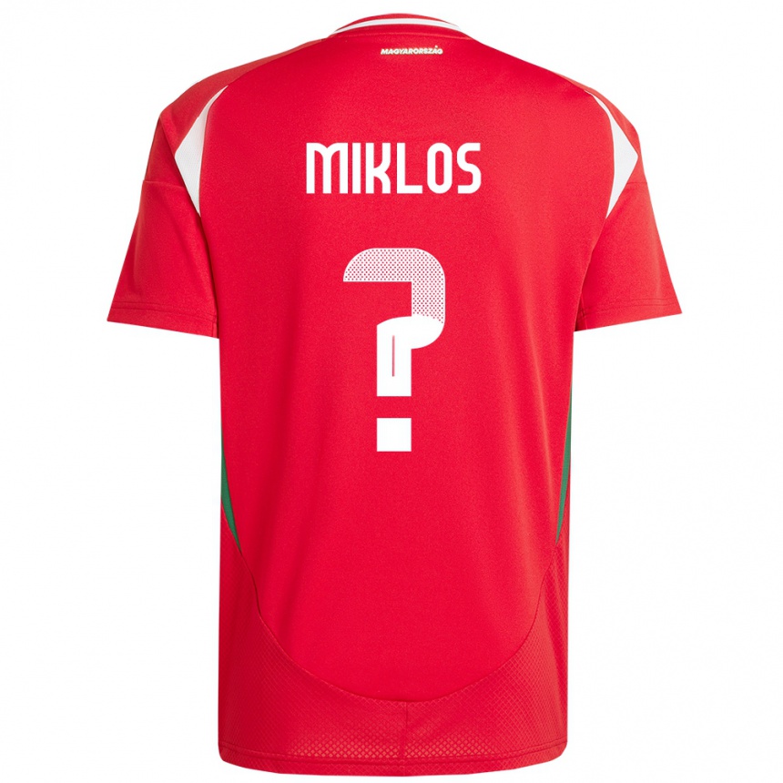 Kinder Fußball Ungarn Péter Miklós #0 Rot Heimtrikot Trikot 24-26 T-Shirt Luxemburg