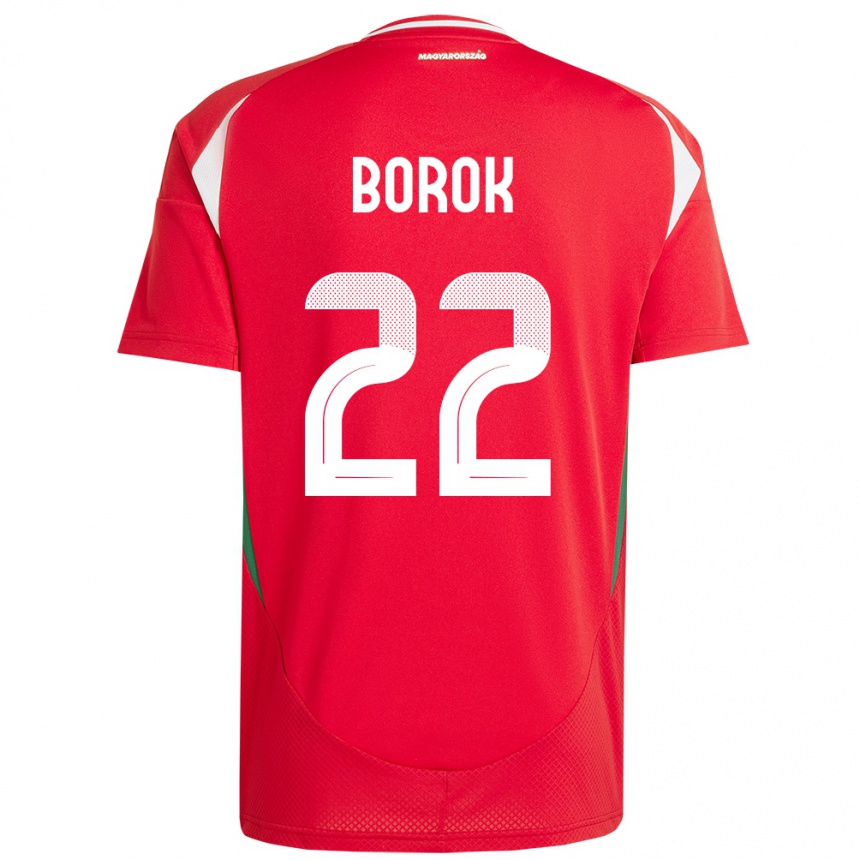 Kinder Fußball Ungarn Dorina Borók #22 Rot Heimtrikot Trikot 24-26 T-Shirt Luxemburg