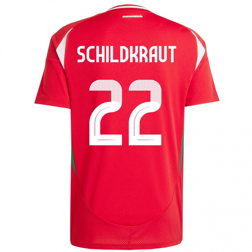 Kinder Fußball Ungarn Fruzsina Schildkraut #22 Rot Heimtrikot Trikot 24-26 T-Shirt Luxemburg