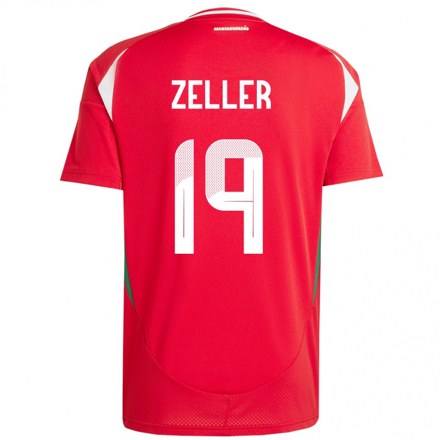 Kinder Fußball Ungarn Dóra Zeller #19 Rot Heimtrikot Trikot 24-26 T-Shirt Luxemburg