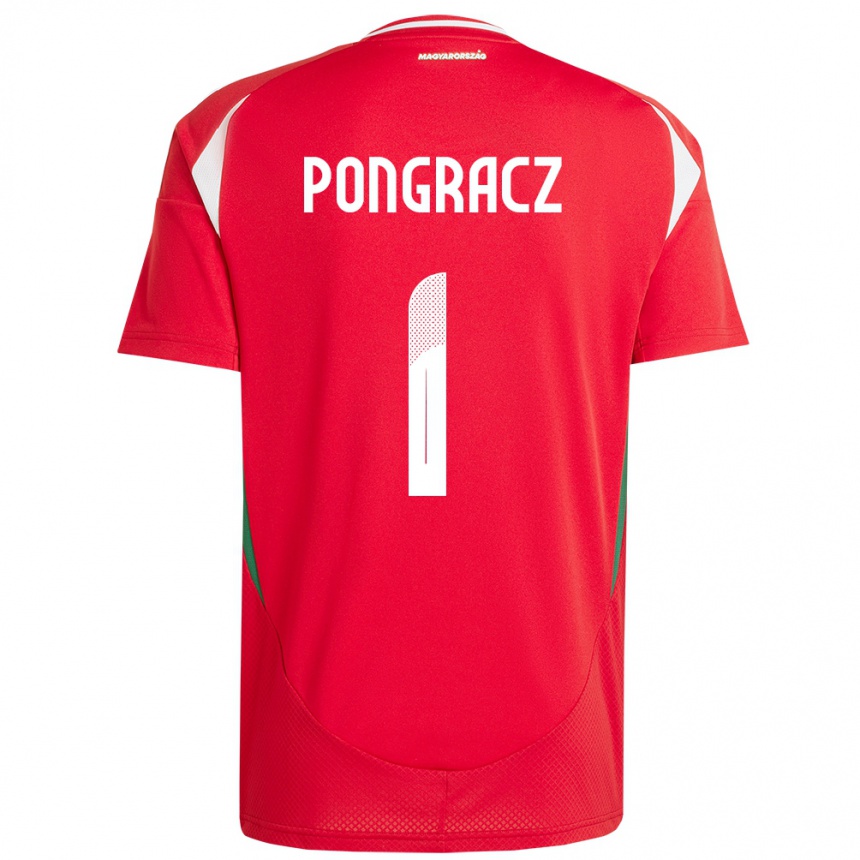 Kinder Fußball Ungarn Agness Pongracz #1 Rot Heimtrikot Trikot 24-26 T-Shirt Luxemburg