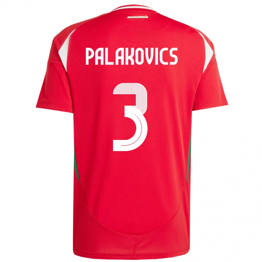 Kinder Fußball Ungarn Laura Palakovics #3 Rot Heimtrikot Trikot 24-26 T-Shirt Luxemburg