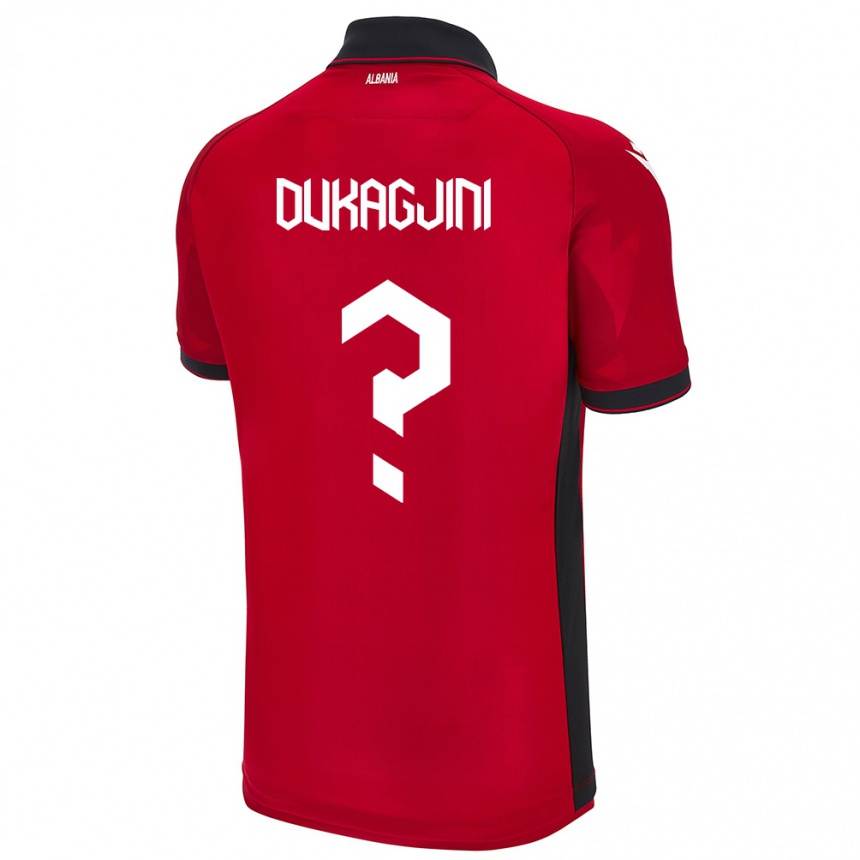 Kinder Fußball Albanien Rinor Dukagjini #0 Rot Heimtrikot Trikot 24-26 T-Shirt Luxemburg