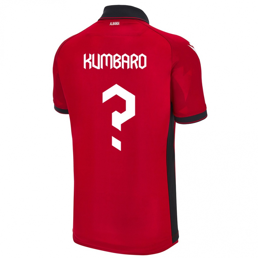 Kinder Fußball Albanien Alvi Kumbaro #0 Rot Heimtrikot Trikot 24-26 T-Shirt Luxemburg