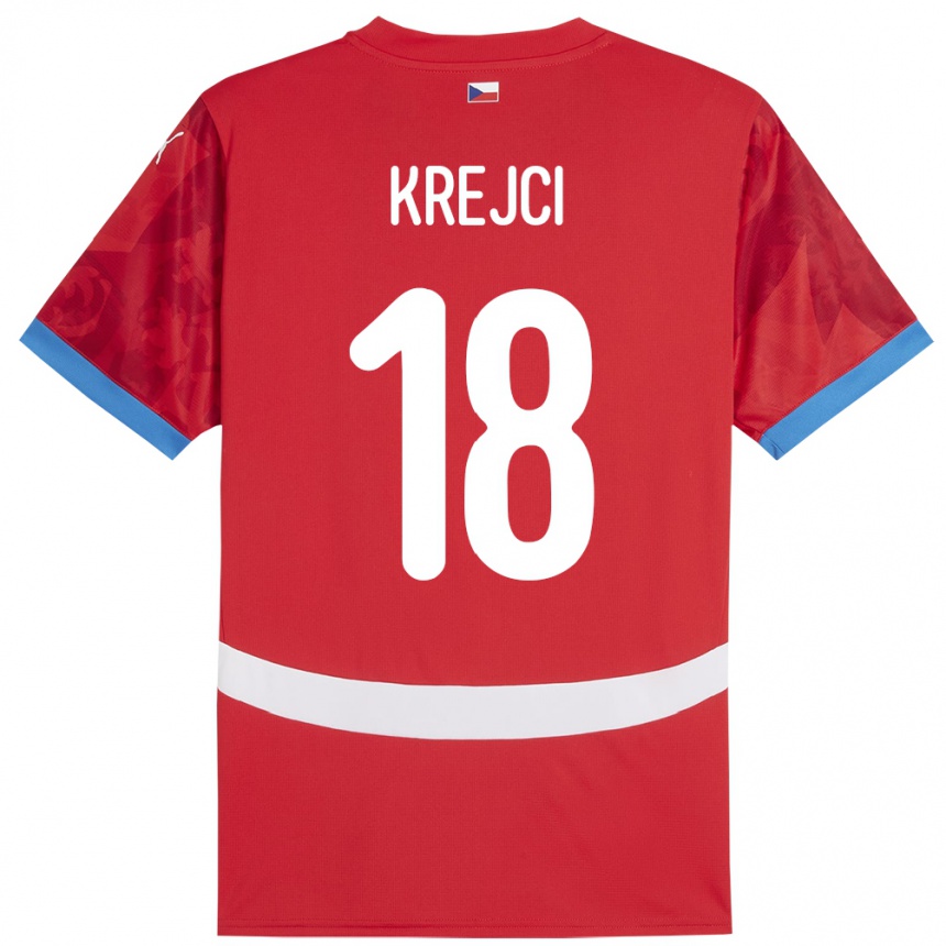 Kinder Fußball Tschechien Ladislav Krejci #18 Rot Heimtrikot Trikot 24-26 T-Shirt Luxemburg