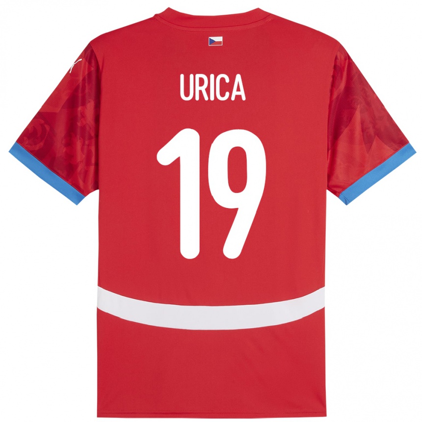 Kinder Fußball Tschechien Filip Urica #19 Rot Heimtrikot Trikot 24-26 T-Shirt Luxemburg