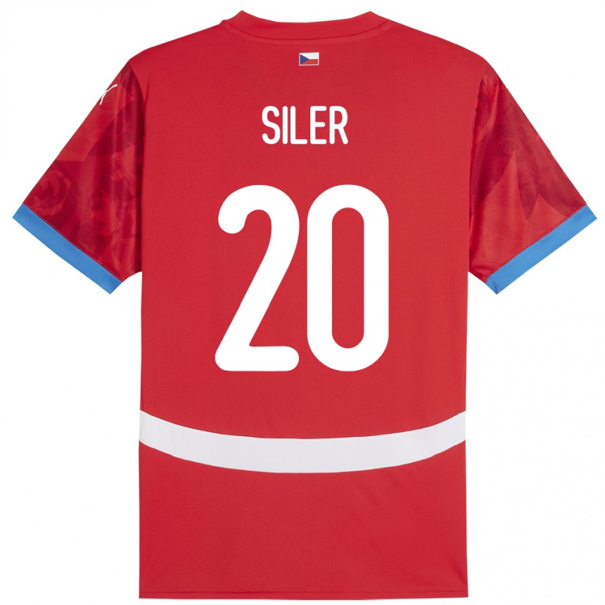 Kinder Fußball Tschechien Radek Siler #20 Rot Heimtrikot Trikot 24-26 T-Shirt Luxemburg