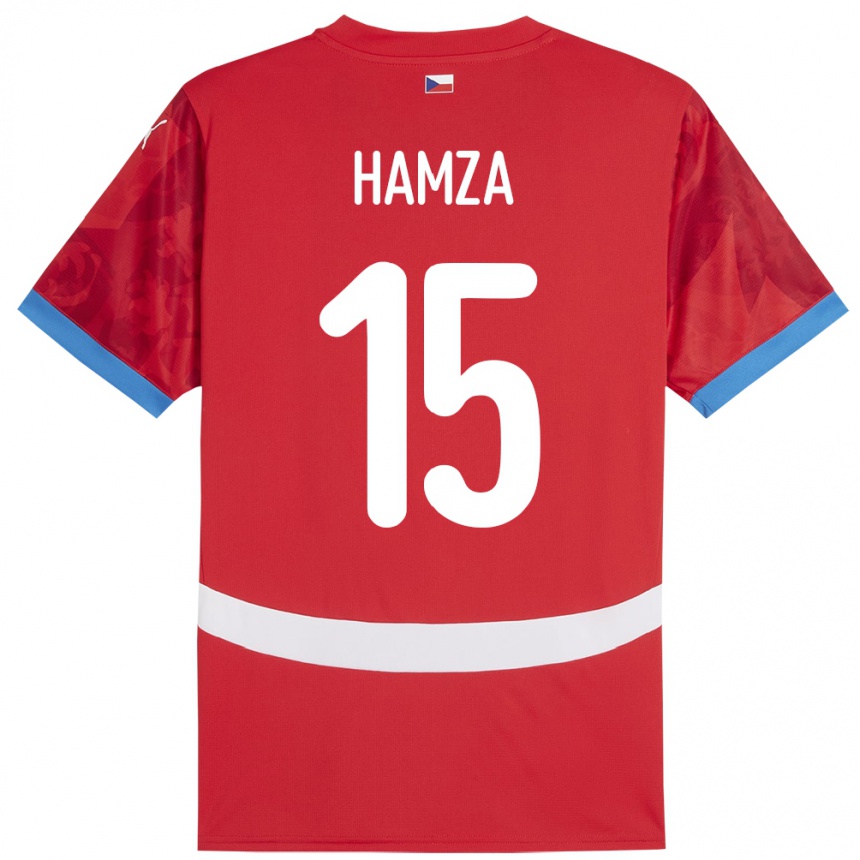 Kinder Fußball Tschechien Jiri Hamza #15 Rot Heimtrikot Trikot 24-26 T-Shirt Luxemburg