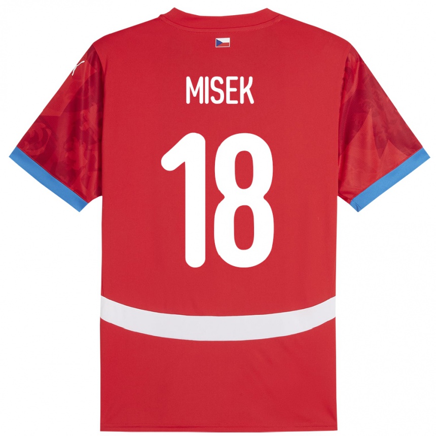 Kinder Fußball Tschechien Stepan Misek #18 Rot Heimtrikot Trikot 24-26 T-Shirt Luxemburg