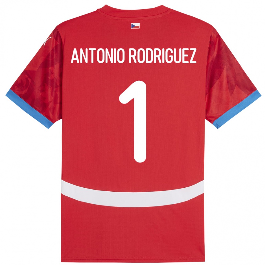 Kinder Fußball Tschechien Pedro Antonio Rodriguez #1 Rot Heimtrikot Trikot 24-26 T-Shirt Luxemburg