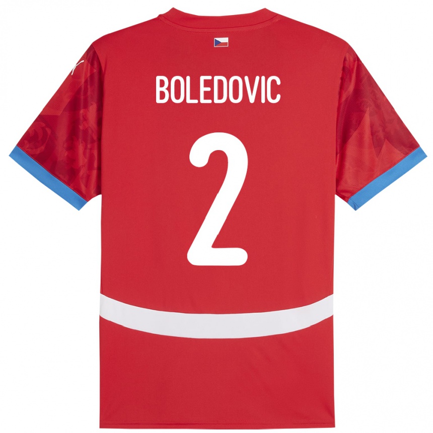 Kinder Fußball Tschechien Tobias Boledovic #2 Rot Heimtrikot Trikot 24-26 T-Shirt Luxemburg