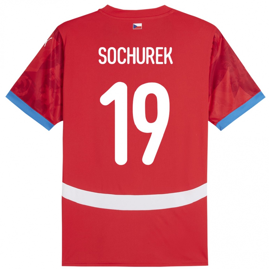 Kinder Fußball Tschechien Hugo Sochurek #19 Rot Heimtrikot Trikot 24-26 T-Shirt Luxemburg