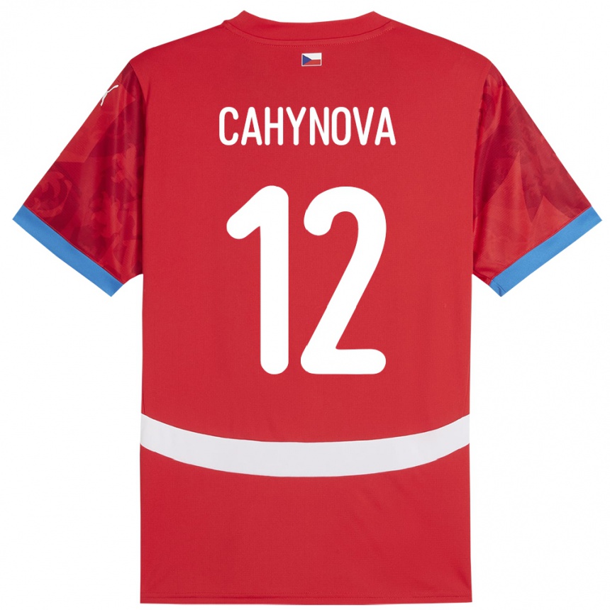 Kinder Fußball Tschechien Klára Cahynová #12 Rot Heimtrikot Trikot 24-26 T-Shirt Luxemburg