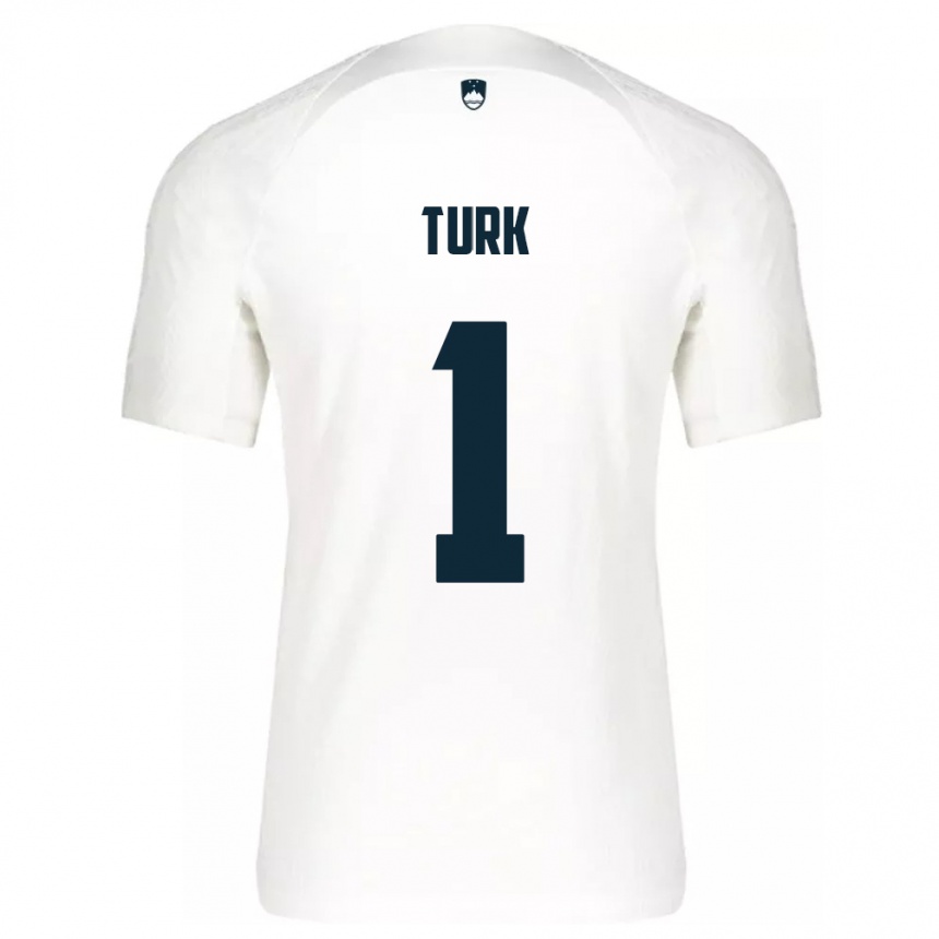 Kinder Fußball Slowenien Martin Turk #1 Weiß Heimtrikot Trikot 24-26 T-Shirt Luxemburg