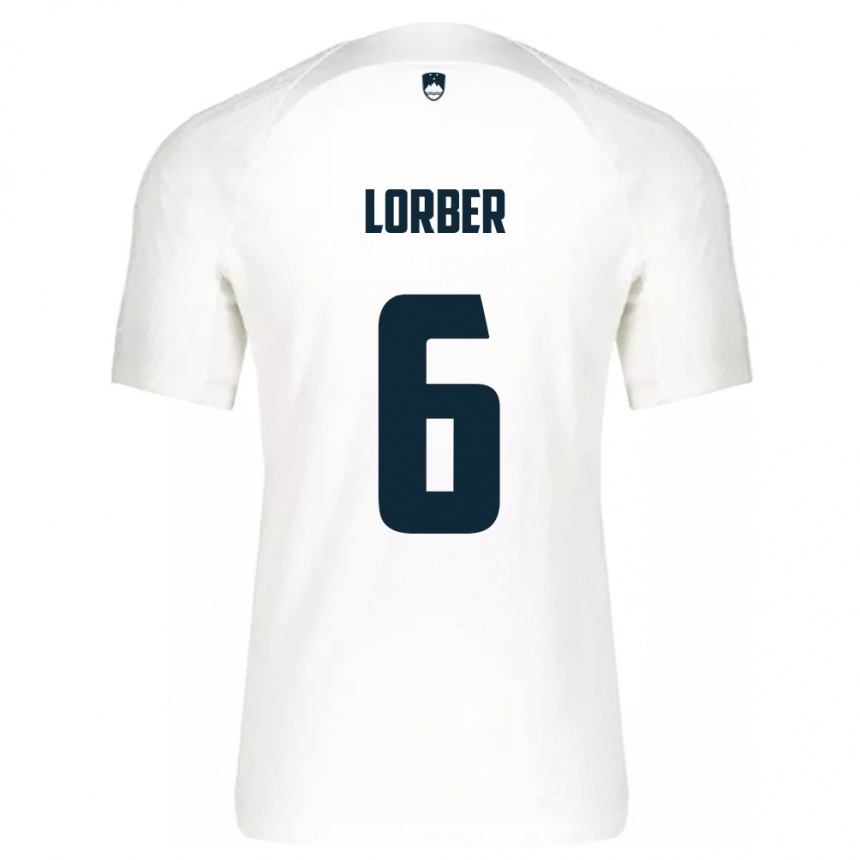 Kinder Fußball Slowenien Marcel Lorber #6 Weiß Heimtrikot Trikot 24-26 T-Shirt Luxemburg