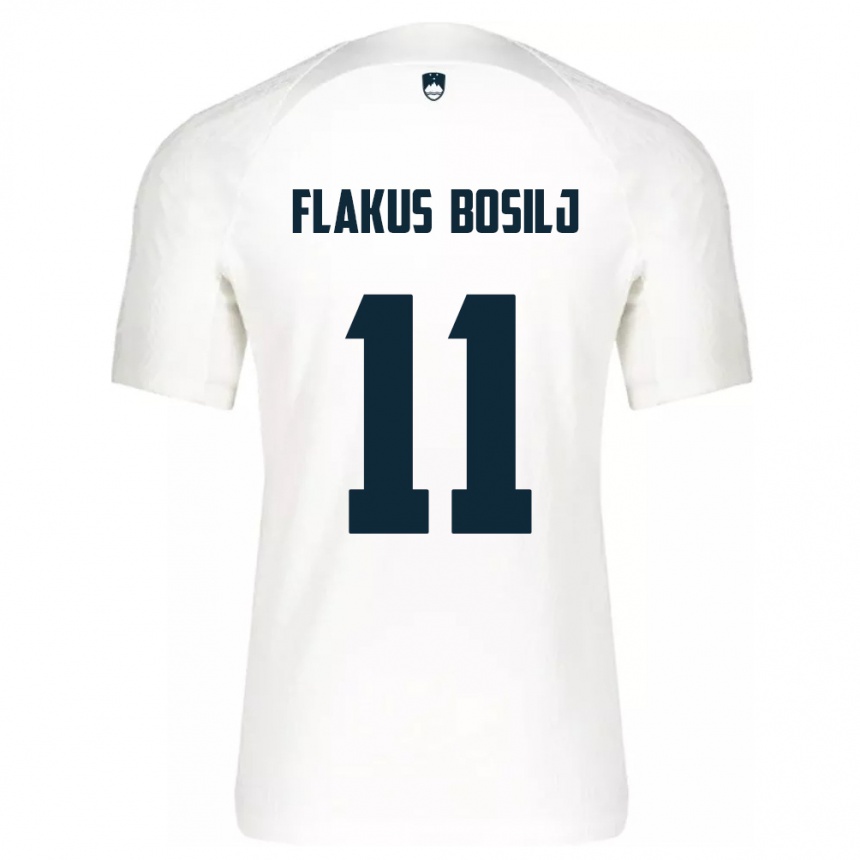 Kinder Fußball Slowenien David Flakus Bosilj #11 Weiß Heimtrikot Trikot 24-26 T-Shirt Luxemburg