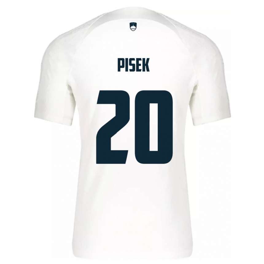 Kinder Fußball Slowenien Jost Pisek #20 Weiß Heimtrikot Trikot 24-26 T-Shirt Luxemburg