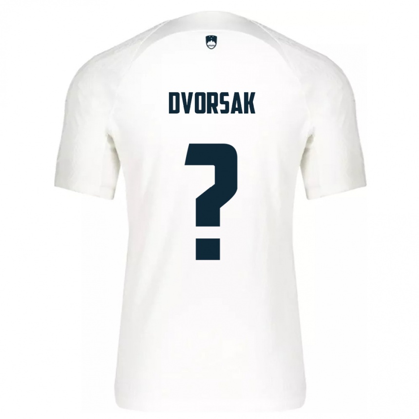 Kinder Fußball Slowenien Matej Dvorsak #0 Weiß Heimtrikot Trikot 24-26 T-Shirt Luxemburg