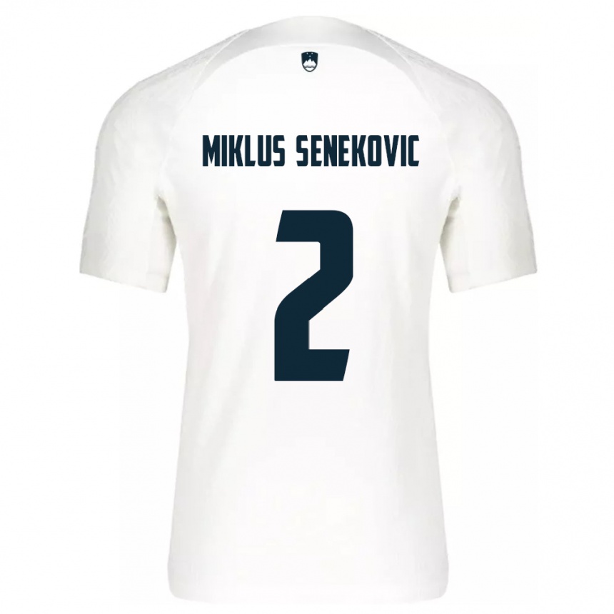 Kinder Fußball Slowenien Gal Miklus Senekovic #2 Weiß Heimtrikot Trikot 24-26 T-Shirt Luxemburg