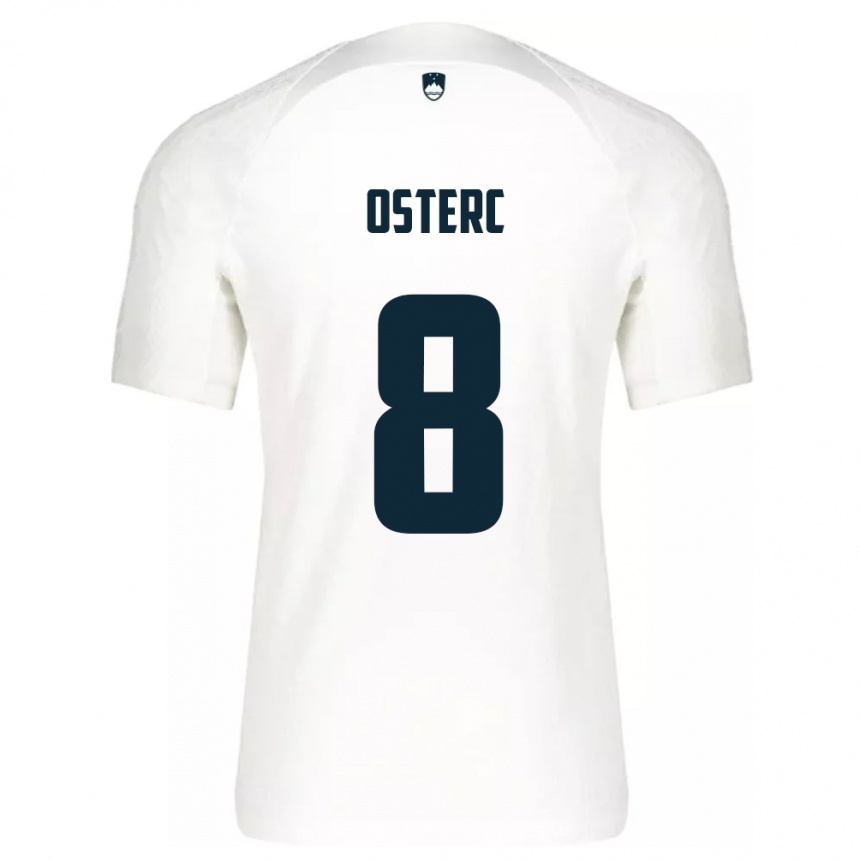 Kinder Fußball Slowenien Niko Osterc #8 Weiß Heimtrikot Trikot 24-26 T-Shirt Luxemburg