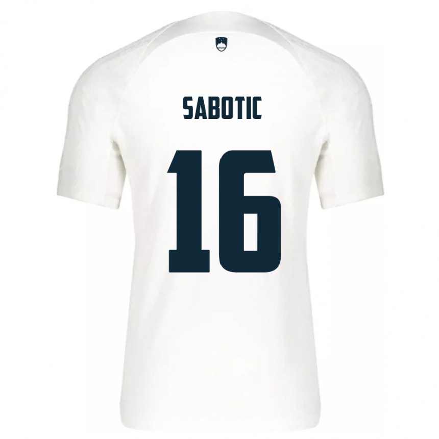 Kinder Fußball Slowenien Tais Sabotic #16 Weiß Heimtrikot Trikot 24-26 T-Shirt Luxemburg