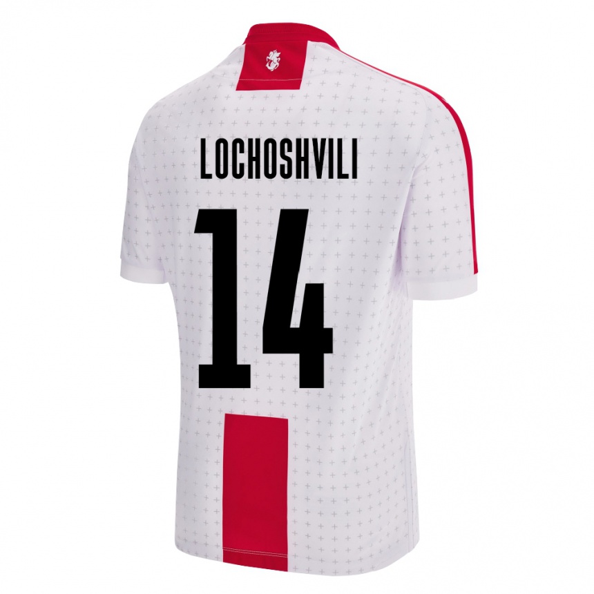 Kinder Fußball Georgien Luka Lochoshvili #14 Weiß Heimtrikot Trikot 24-26 T-Shirt Luxemburg