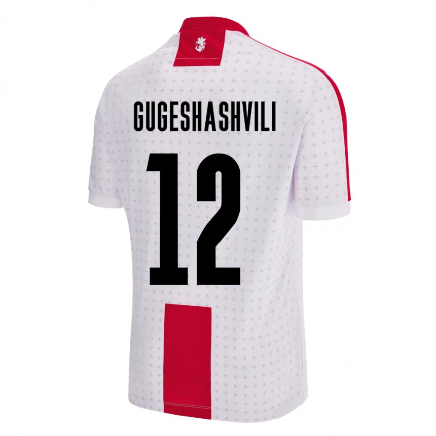 Kinder Fußball Georgien Luka Gugeshashvili #12 Weiß Heimtrikot Trikot 24-26 T-Shirt Luxemburg