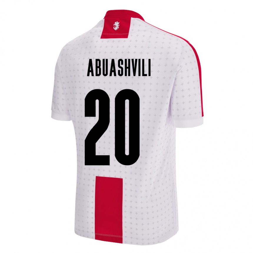 Kinder Fußball Georgien Giorgi Abuashvili #20 Weiß Heimtrikot Trikot 24-26 T-Shirt Luxemburg