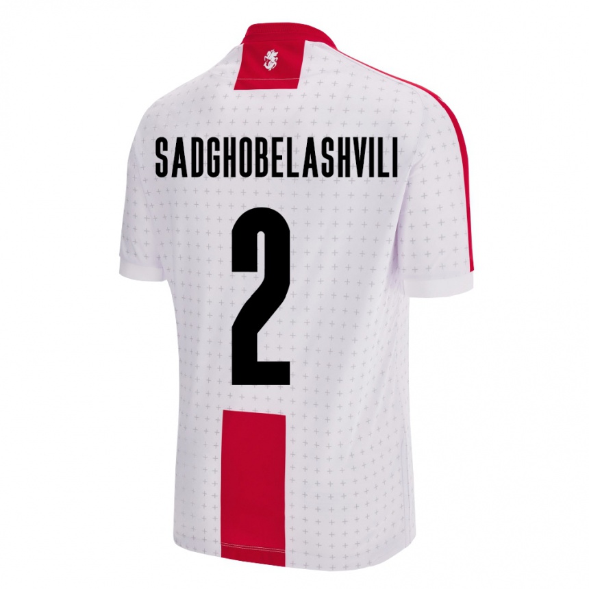 Kinder Fußball Georgien Gela Sadghobelashvili #2 Weiß Heimtrikot Trikot 24-26 T-Shirt Luxemburg