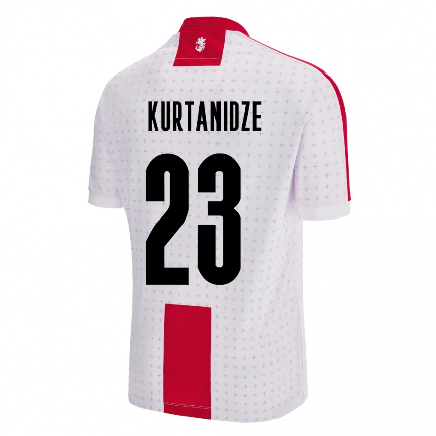 Kinder Fußball Georgien Revaz Kurtanidze #23 Weiß Heimtrikot Trikot 24-26 T-Shirt Luxemburg