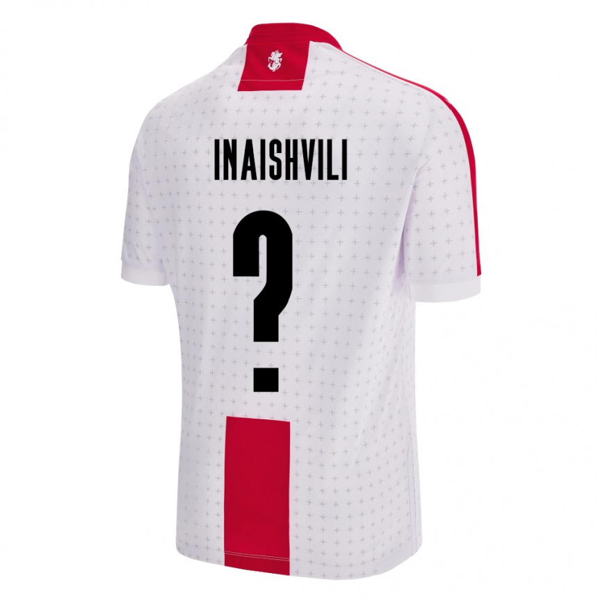Kinder Fußball Georgien Davit Inaishvili #0 Weiß Heimtrikot Trikot 24-26 T-Shirt Luxemburg