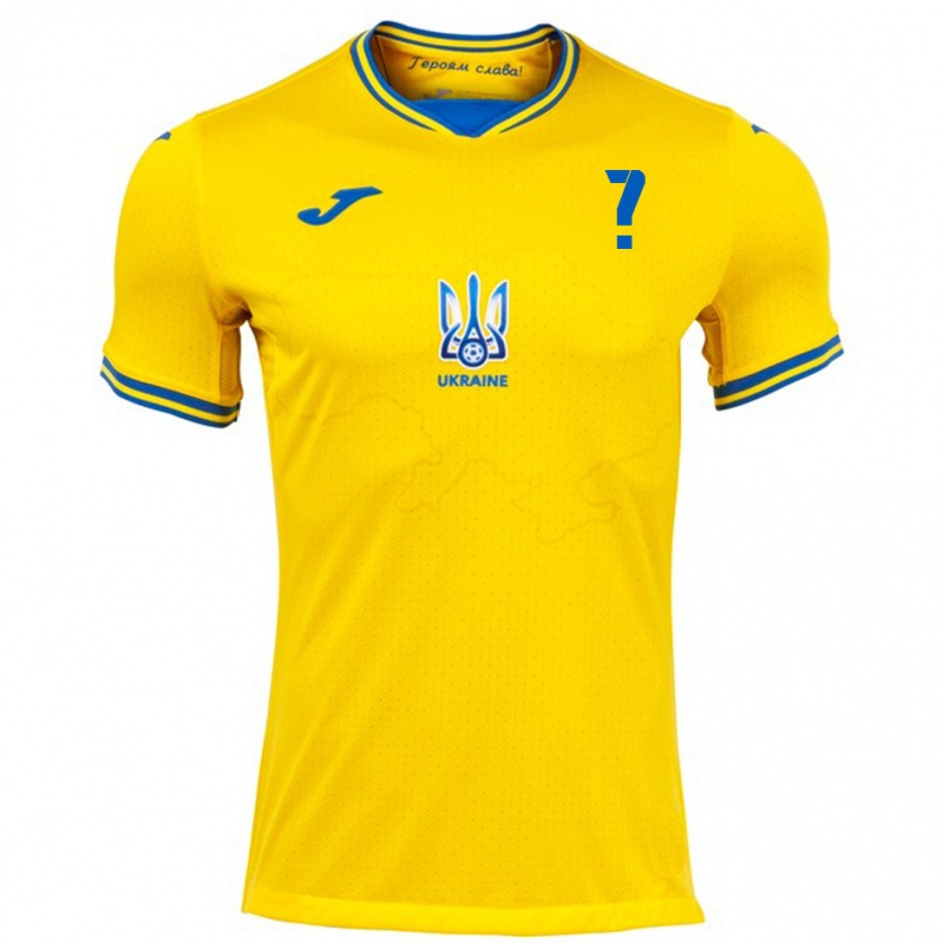 Kinder Fußball Ukraine Ihren Namen #0 Gelb Heimtrikot Trikot 24-26 T-Shirt Luxemburg