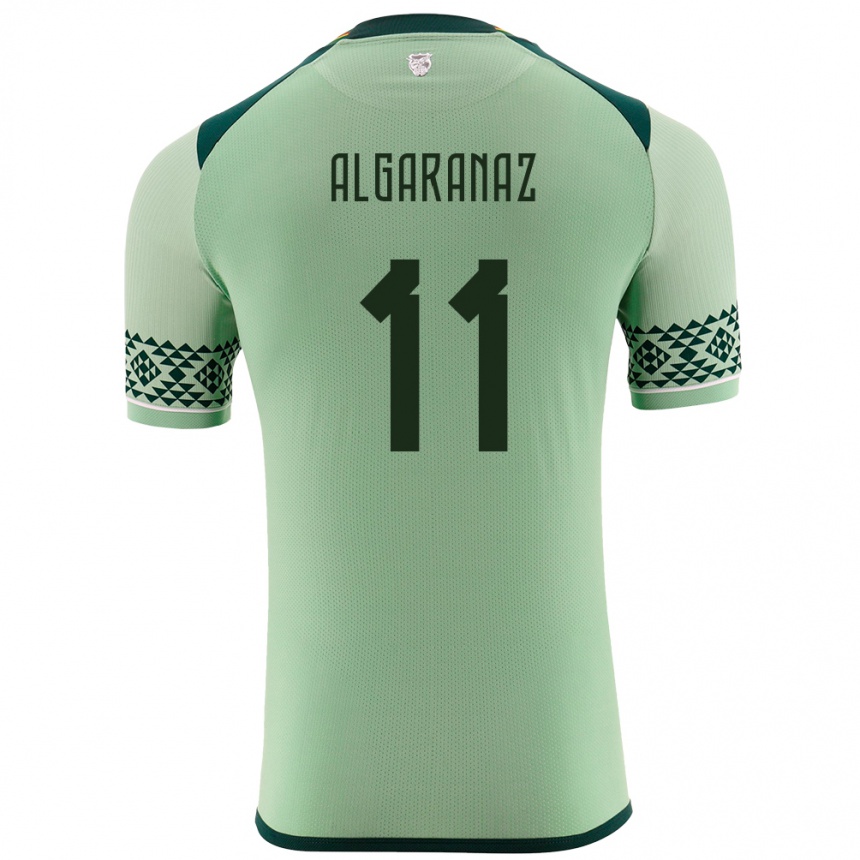 Kinder Fußball Bolivien Carmelo Algarañaz #11 Hellgrün Heimtrikot Trikot 24-26 T-Shirt Luxemburg