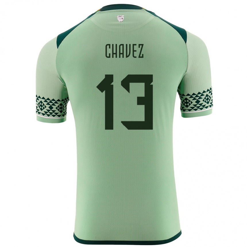 Kinder Fußball Bolivien Lucas Chávez #13 Hellgrün Heimtrikot Trikot 24-26 T-Shirt Luxemburg