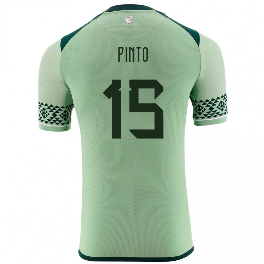 Kinder Fußball Bolivien Ariel Pinto #15 Hellgrün Heimtrikot Trikot 24-26 T-Shirt Luxemburg