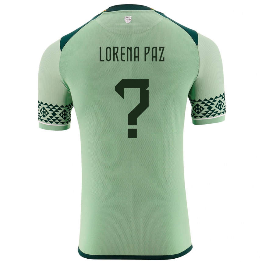 Kinder Fußball Bolivien Karla Lorena Paz #0 Hellgrün Heimtrikot Trikot 24-26 T-Shirt Luxemburg
