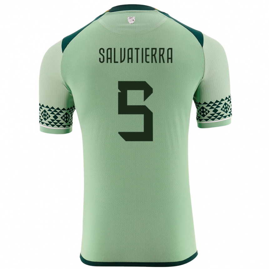 Kinder Fußball Bolivien Érika Salvatierra #5 Hellgrün Heimtrikot Trikot 24-26 T-Shirt Luxemburg