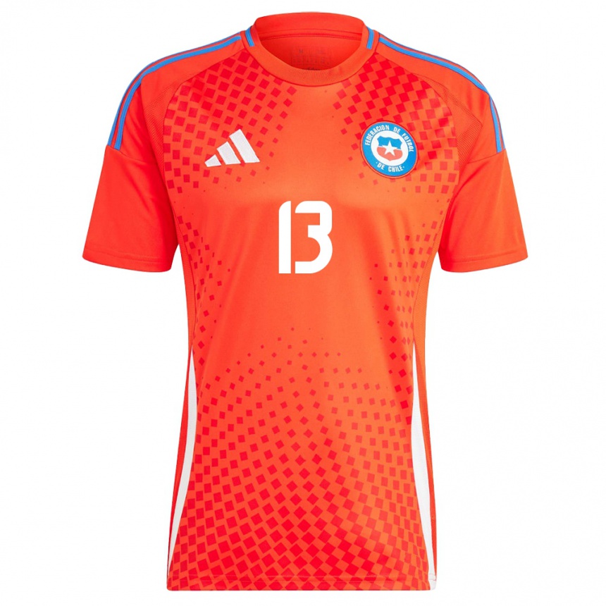 Kinder Fußball Chile Anaís Cifuentes #13 Rot Heimtrikot Trikot 24-26 T-Shirt Luxemburg