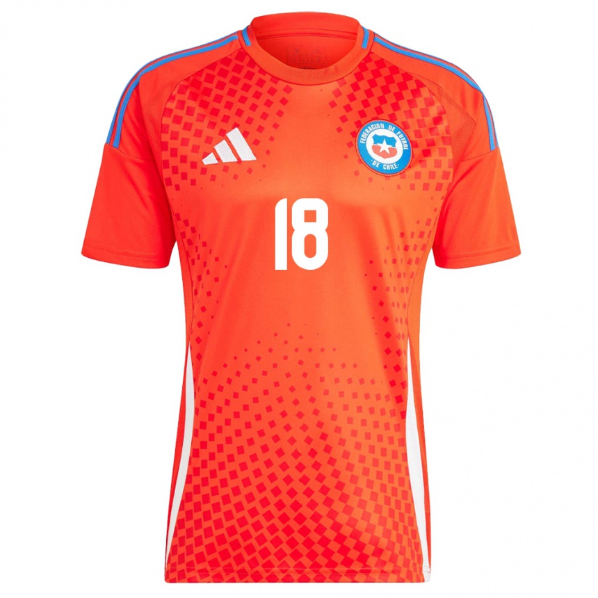 Kinder Fußball Chile Camila Sáez #18 Rot Heimtrikot Trikot 24-26 T-Shirt Luxemburg