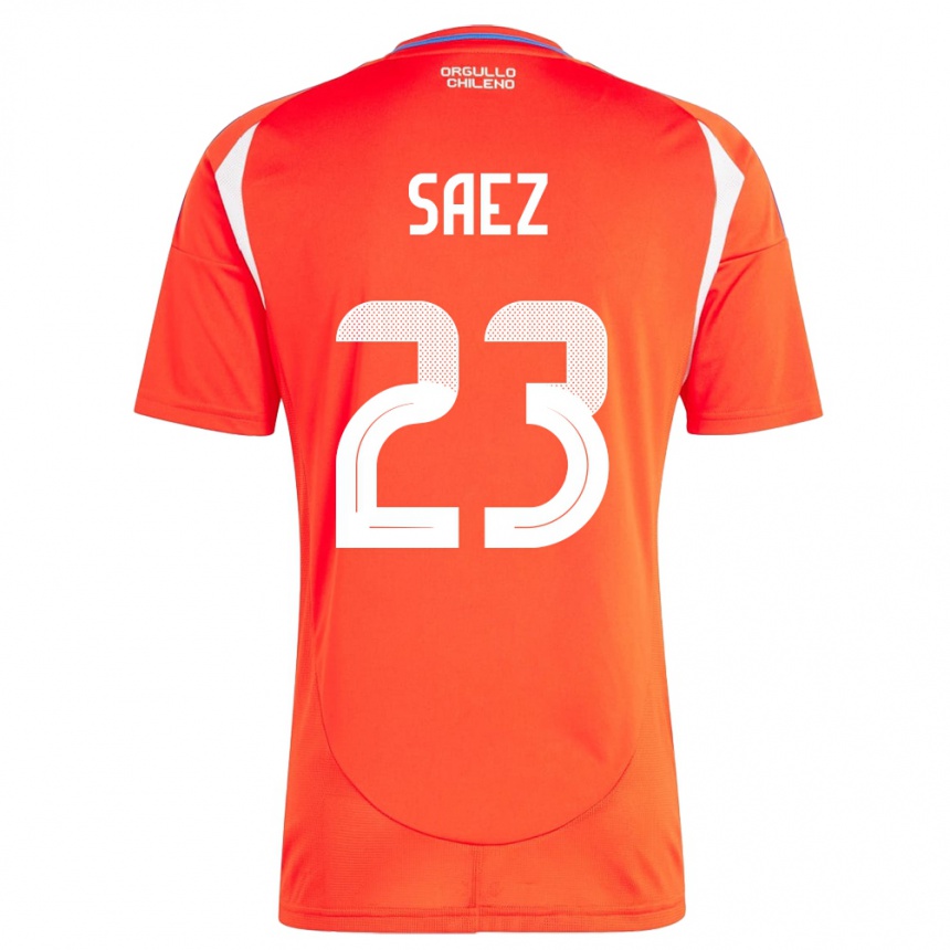 Kinder Fußball Chile Ignacio Sáez #23 Rot Heimtrikot Trikot 24-26 T-Shirt Luxemburg