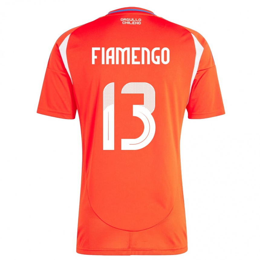 Kinder Fußball Chile Darko Fiamengo #13 Rot Heimtrikot Trikot 24-26 T-Shirt Luxemburg