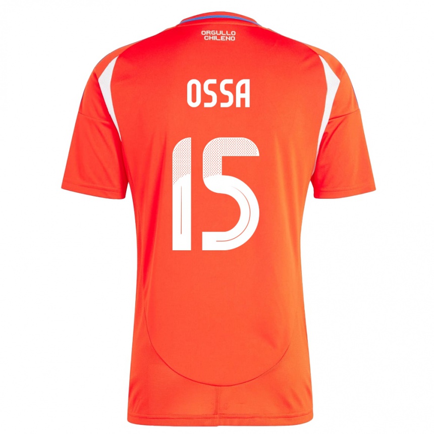 Kinder Fußball Chile Diego Ossa #15 Rot Heimtrikot Trikot 24-26 T-Shirt Luxemburg