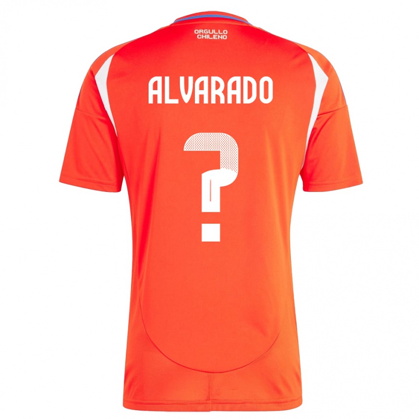 Kinder Fußball Chile José Alvarado #0 Rot Heimtrikot Trikot 24-26 T-Shirt Luxemburg