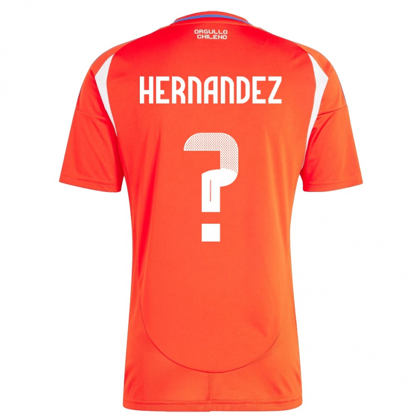 Kinder Fußball Chile Camilo Hernández #0 Rot Heimtrikot Trikot 24-26 T-Shirt Luxemburg