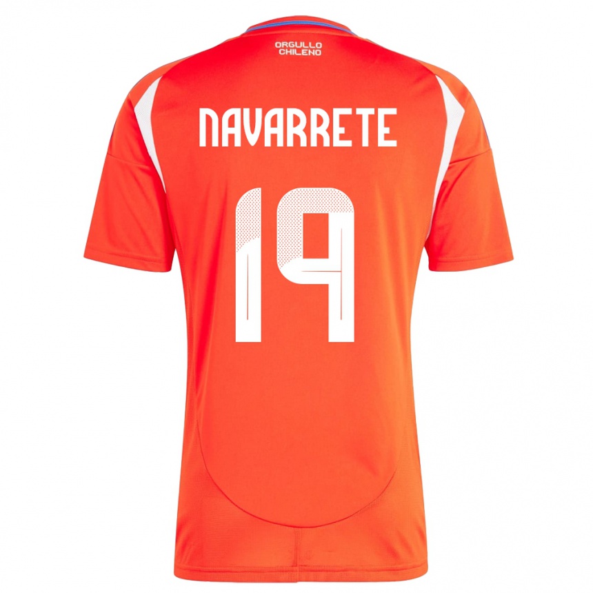 Kinder Fußball Chile Valentina Navarrete #19 Rot Heimtrikot Trikot 24-26 T-Shirt Luxemburg