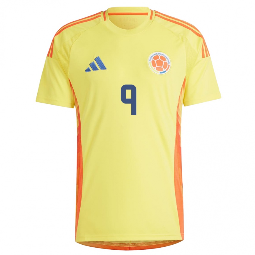 Kinder Fußball Kolumbien Gabriela Rodríguez #9 Gelb Heimtrikot Trikot 24-26 T-Shirt Luxemburg