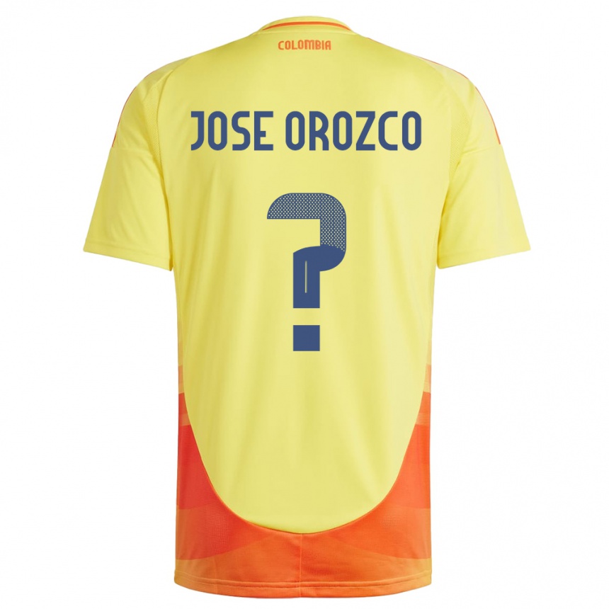 Kinder Fußball Kolumbien Juan José Orozco #0 Gelb Heimtrikot Trikot 24-26 T-Shirt Luxemburg