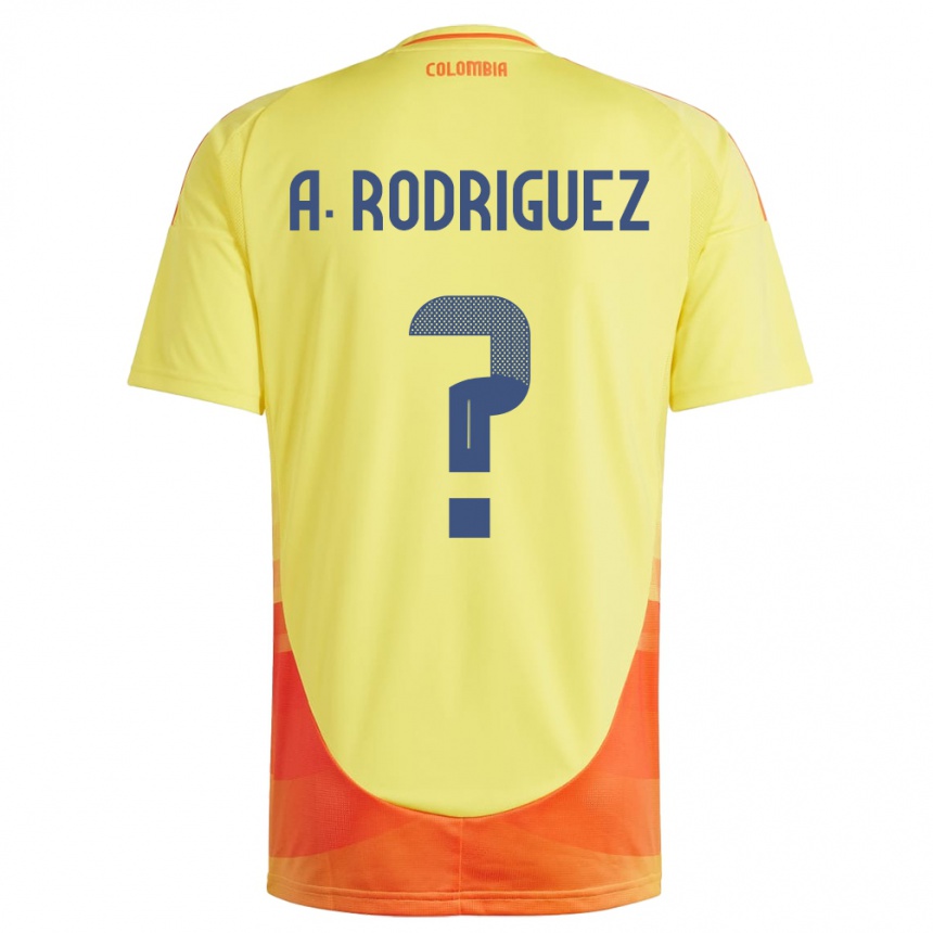 Kinder Fußball Kolumbien Andrés Rodríguez #0 Gelb Heimtrikot Trikot 24-26 T-Shirt Luxemburg