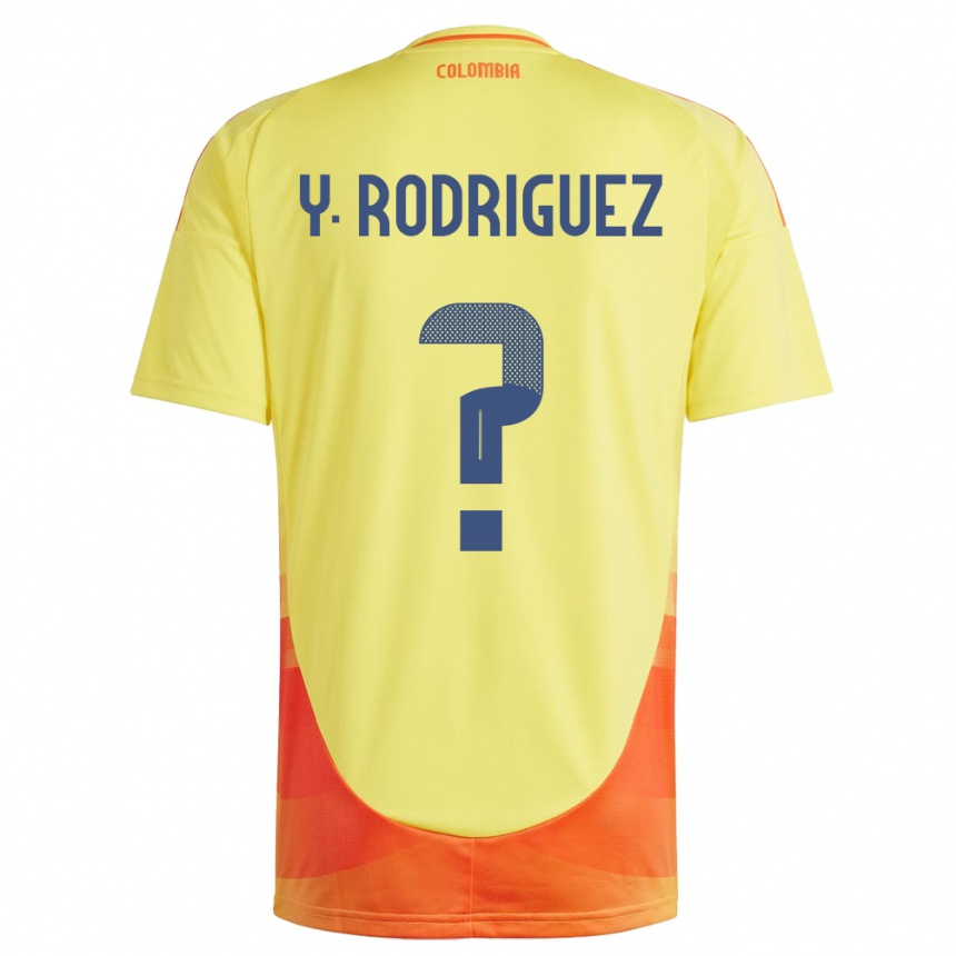 Kinder Fußball Kolumbien Yefrei Rodríguez #0 Gelb Heimtrikot Trikot 24-26 T-Shirt Luxemburg